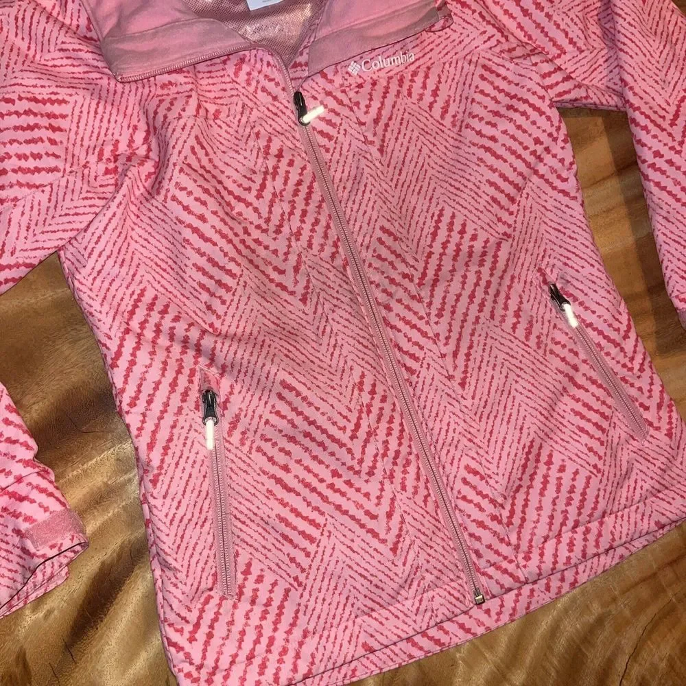 Columbia Interchange Size M 10/12‎ Girls Pink Full Zip Hood Insulated Jacket